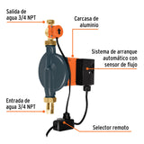 BOMBA DE AGUA CON PRESURIZADOR, 1/3 HP