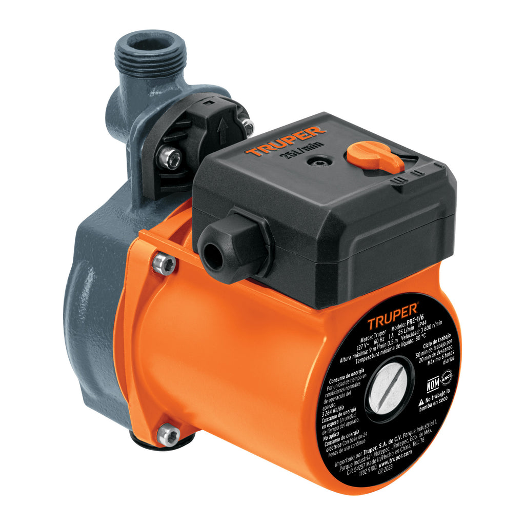 BOMBA DE AGUA CON PRESURIZADOR, 1/6 HP