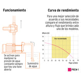 BOMBA PRESURIZADORA MULTIETAPAS 1 HP, TRUPER