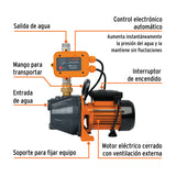 BOMBA DE AGUA CON PRESURIZADOR DE 1 HP