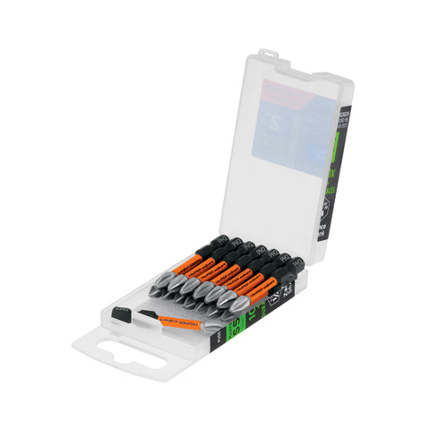 ESTUCHE CON 15 PUNTAS DE CRUZ PH2 DE IMPACTO LARGO 2", TRUPER