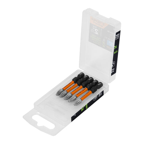 ESTUCHE CON 5 PUNTAS DE CRUZ PH2 DE IMPACTO LARGO 2", EXPERT