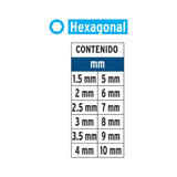 JUEGO DE 12 PUNTAS HEXAGONALES MM LARGO 2', EXPERT