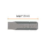 ESTUCHE CON 5 PUNTAS PLANAS DE 1/4' LARGO 1', TRUPER EXPERT