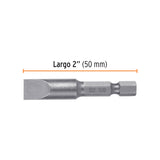 ESTUCHE CON 5 PUNTAS PLANAS DE 3/8' LARGO 2', TRUPER EXPERT