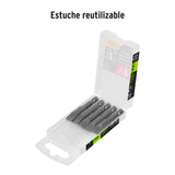 ESTUCHE CON 5 PUNTAS PLANAS DE 3/8' LARGO 2', TRUPER EXPERT