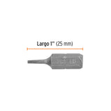 ESTUCHE CON 5 PUNTAS TORX T6 LARGO 1', TRUPER EXPERT