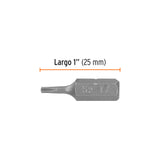ESTUCHE CON 5 PUNTAS TORX T7 LARGO 1', TRUPER EXPERT