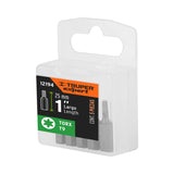 ESTUCHE CON 5 PUNTAS TORX T9 LARGO 1', TRUPER EXPERT