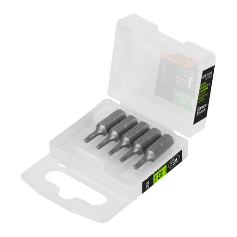 ESTUCHE CON 5 PUNTAS TORX T9 LARGO 1', TRUPER EXPERT