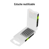 ESTUCHE CON 5 PUNTAS TORX T7 LARGO 2', TRUPER EXPERT