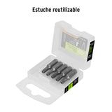ESTUCHE CON 5 PUNTAS TORX T25 CON SEGURO LARGO 1', EXPERT
