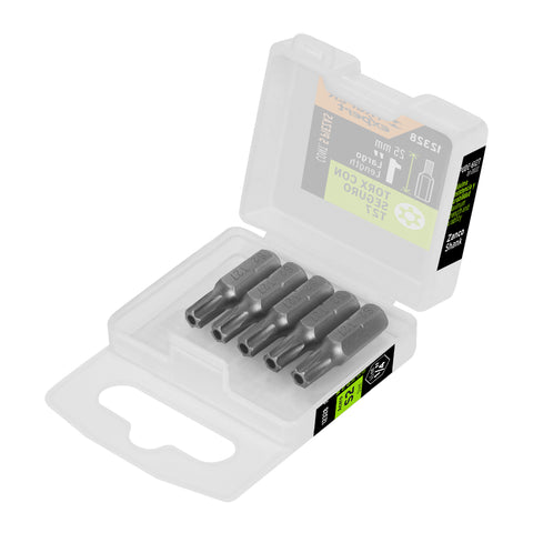 ESTUCHE CON 5 PUNTAS TORX T27 CON SEGURO LARGO 1', EXPERT