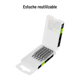 ESTUCHE CON 5 PUNTAS TORX T10 CON SEGURO LARGO 2', EXPERT