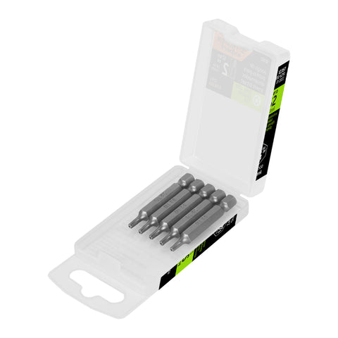 ESTUCHE CON 5 PUNTAS TORX T10 CON SEGURO LARGO 2', EXPERT