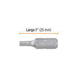 ESTUCHE CON 5 PUNTAS HEXAGONALES DE 1/8MM LARGO 1', EXPERT