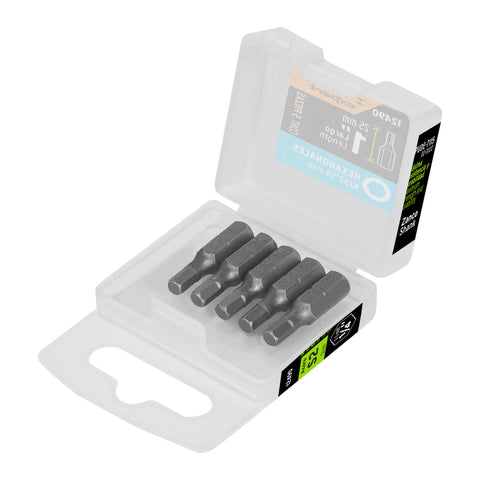 ESTUCHE CON 5 PUNTAS HEXAGONALES DE 5/32MM LARGO 1', EXPERT