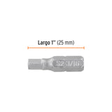 ESTUCHE CON 5 PUNTAS HEXAGONALES DE 3/16MM LARGO 1', EXPERT