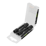 ESTUCHE CON 4 DADOS MAGNITICOS DE IMPACTO 3/8' LARGO 2-1/2'
