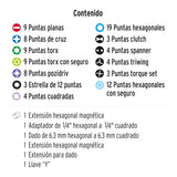 JGO D/PUNTAS D/DESARM 1'100PZS C/ESTUCHE