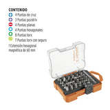 JUEGO DE PUNTAS MIXTAS 1" 31 PIEZAS