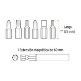 JUEGO DE PUNTAS MIXTAS 1" 31 PIEZAS