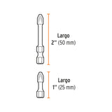 JUEGO DE 40 PUNTAS DE IMPACTO MIXTAS LARGOS 1' Y 2', EXPERT