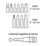 JUEGO DE PUNTAS MIXTAS 1" 58 PIEZAS