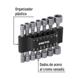 JUEGO DE DADOS MAGNÉTICOS PARA TALADRO, 14 PZAS EN BLISTER
