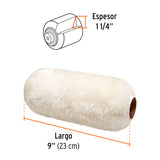 FELPA PARA RODILLO, 9X1-1/4,SUPERFICIES EXTRA RUGOSAS,EXPERT