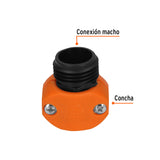 CONEXIÓN P/MANG PLASTICO MACHO 5/8-3/4'