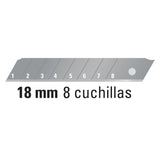 CUCHILLAS DE REPUESTO PARA CUTTER DE 18MM 10 PZ