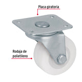 RODAJA POLIETILENO 2' PISADA 22MM RUEDA CON BUJE