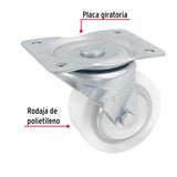 RODAJA POLIETILENO 4' PISADA 42MM RUEDA CON BALERO