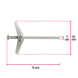 CAJA CON 100 SUJETADORES TIPO MARIPOSA DE 3/16" X3", FIERO