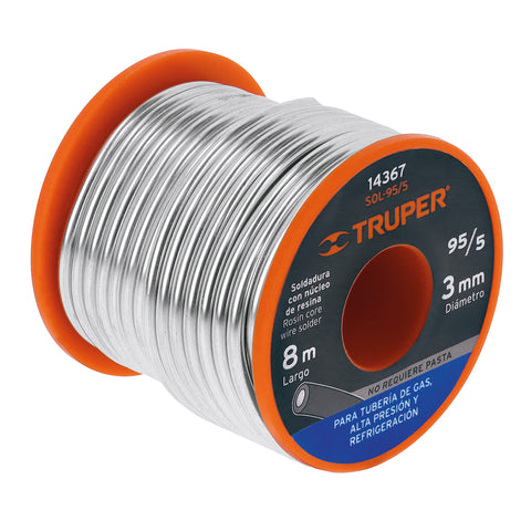 450G. SOLDADURA SOLIDA 95/5 P/TUB. GAS