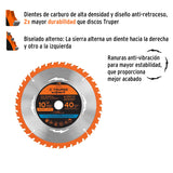 DISCO SIERRA 10' PARA MADERA, 40 DIENTES CENTRO 1', EXPERT