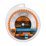 DISCO SIERRA 7-1/4' P/MADERA, 40 DIENTES CENTRO 5/8', EXPERT