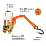 JUEGO DE 4 SUJETADORES CON MATRACA CARGA MAXIMA 675KG