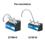 JUEGO DE 2 MANERALES PARA MEZCLADORA, VOLANTE, CROMO, TUBIG