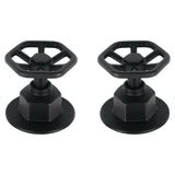 JUEGO DE 2 MANERALES PARA REGADERA, VOLANTE, NEGRO, TUBIG