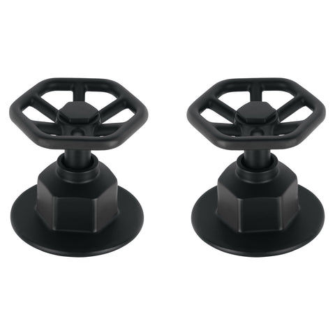 JUEGO DE 2 MANERALES PARA REGADERA, VOLANTE, NEGRO, TUBIG