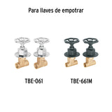 JUEGO DE 2 MANERALES PARA REGADERA, VOLANTE, CROMO, TUBIG