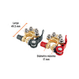 BLISTER 2 TERMINALES PARA BATERIA DESCONEXION RAPIDA, TRUPER