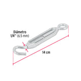 TENSOR ZINC,1/4',GANCHO-ARGOLLA