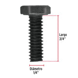 TORNILLO DE ACERO, GRADO 5, 1/4 X 3/4" POR PIEZA