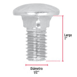 TORNILLO COCHE GALVANIZADO, 1/2 X 1" POR PIEZA