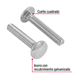 TORNILLO COCHE GALVANIZADO, 1/4 X 1 1/2" POR CAJA C/80 PZA