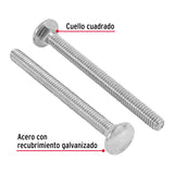 TORNILLO COCHE GALVANIZADO, 1/4 X 3" POR CAJA C/50 PZAS