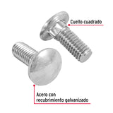 TORNILLO COCHE GALVANIZADO, 3/8 X 1" POR CAJA C/40 PZAS